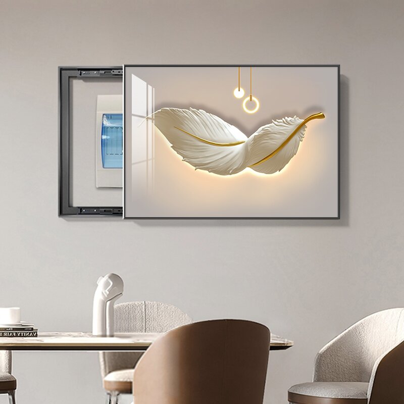 Electric Meter Box Cover | Creative Landscape Electric Meter Box Crystal Porcelain Painting