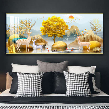 Banner Animal landscap decorative painting Crystal porcelain painting
