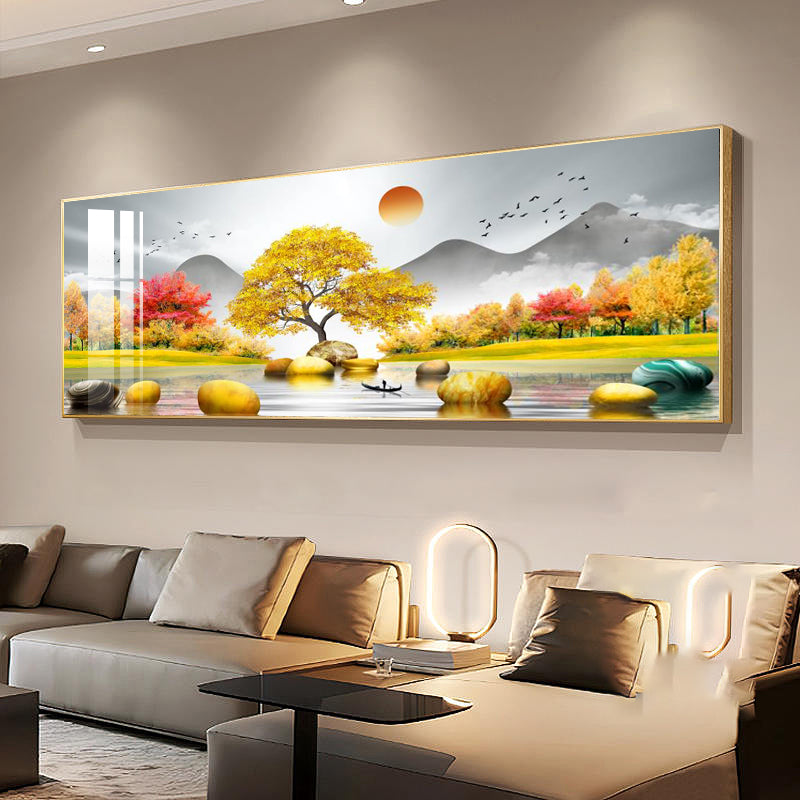 Banner Animal landscap decorative painting Crystal porcelain painting