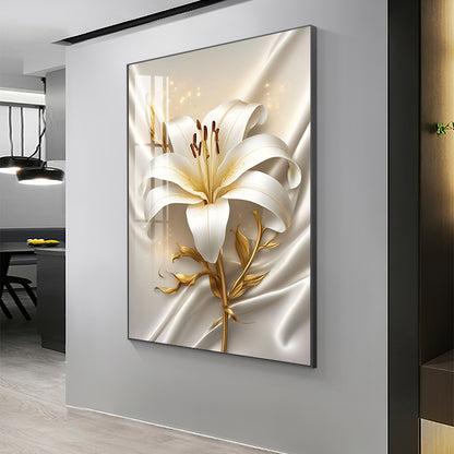 Luxury creative design flowers decoration wall Crystal porcelain painting
