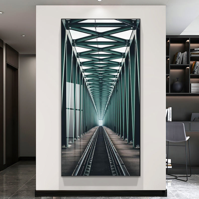 Modern abstract architectural 3D space decoration beautiful  crystal porcelain painting