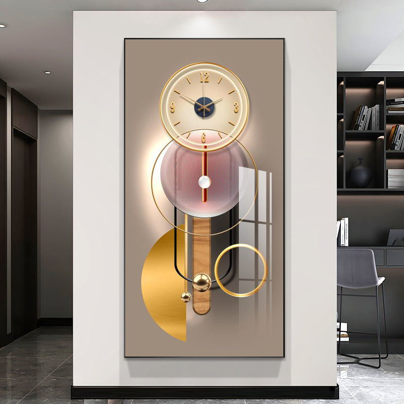 Exquisite Modern Abstract Geometric Images Crystal Porcelain Painting LED