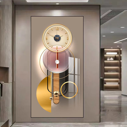 Exquisite Modern Abstract Geometric Images Crystal Porcelain Painting LED