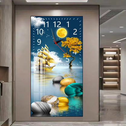 Exquisite Modern Abstract Geometric Images Crystal Porcelain Painting LED