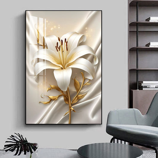 Luxury creative design flowers decoration wall Crystal porcelain painting