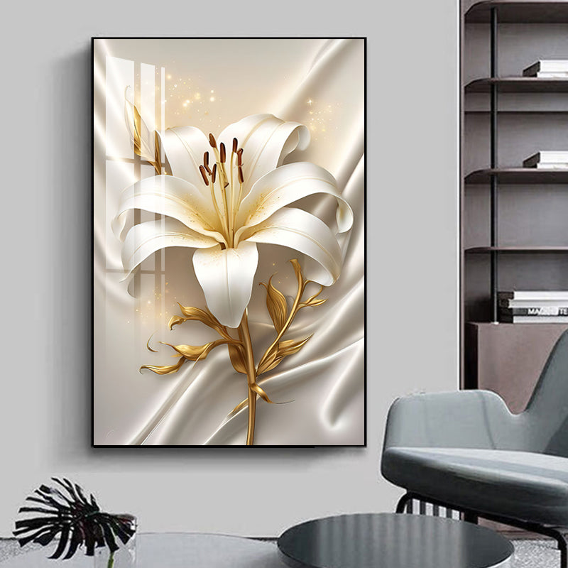 Luxury creative design flowers decoration wall Crystal porcelain painting