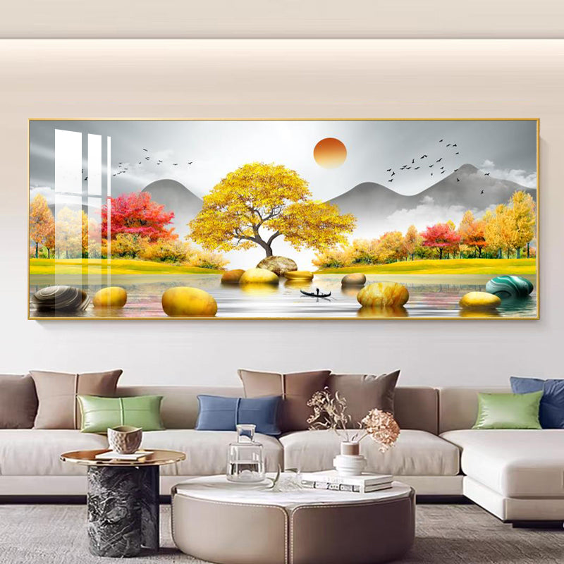 Banner Animal landscap decorative painting Crystal porcelain painting