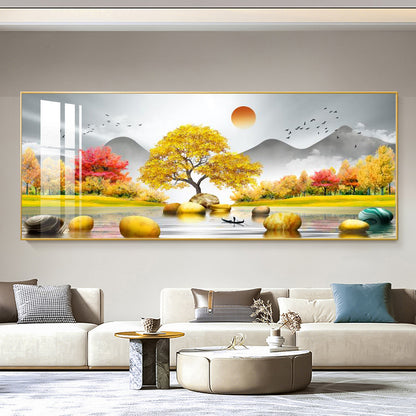 Banner Animal landscap decorative painting Crystal porcelain painting