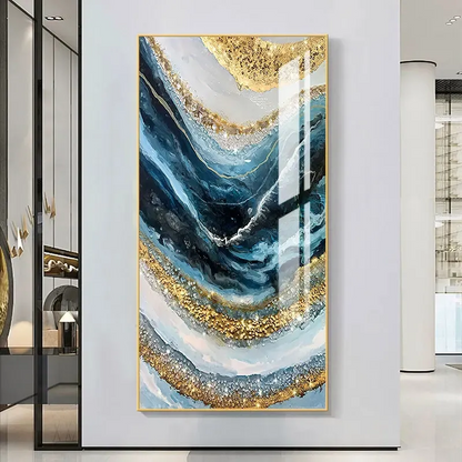 Auspicious Abstract graphic art Crystal Porcelain Wall Painting