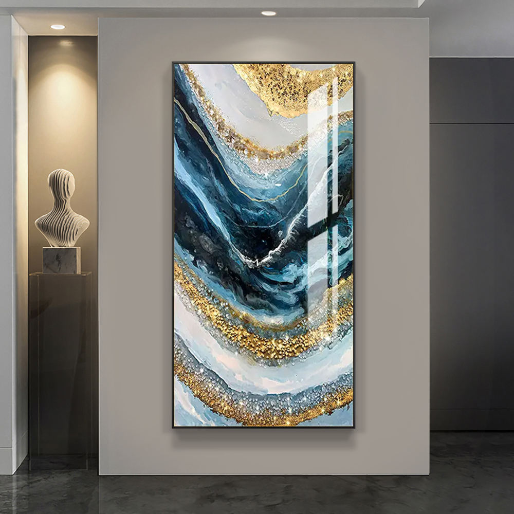 Auspicious Abstract graphic art Crystal Porcelain Wall Painting