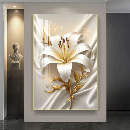 Luxury creative design flowers decoration wall Crystal porcelain painting