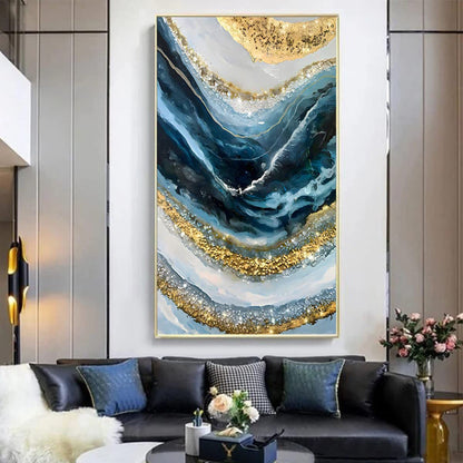 Auspicious Abstract graphic art Crystal Porcelain Wall Painting