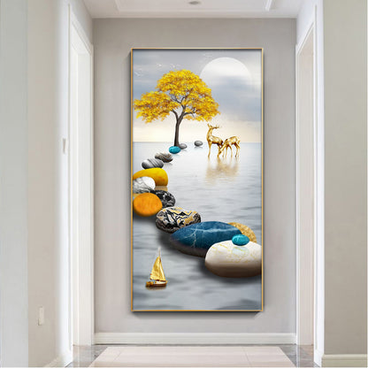 New Style landscap LED Crystal Porcelain Painting paintingart.