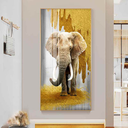 Modern animal home decoration wallart LED crystal porcelain painting