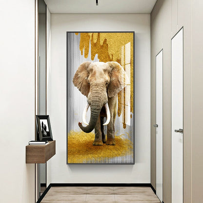 Modern animal home decoration wallart LED crystal porcelain painting