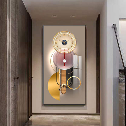 Exquisite Modern Abstract Geometric Images Crystal Porcelain Painting LED