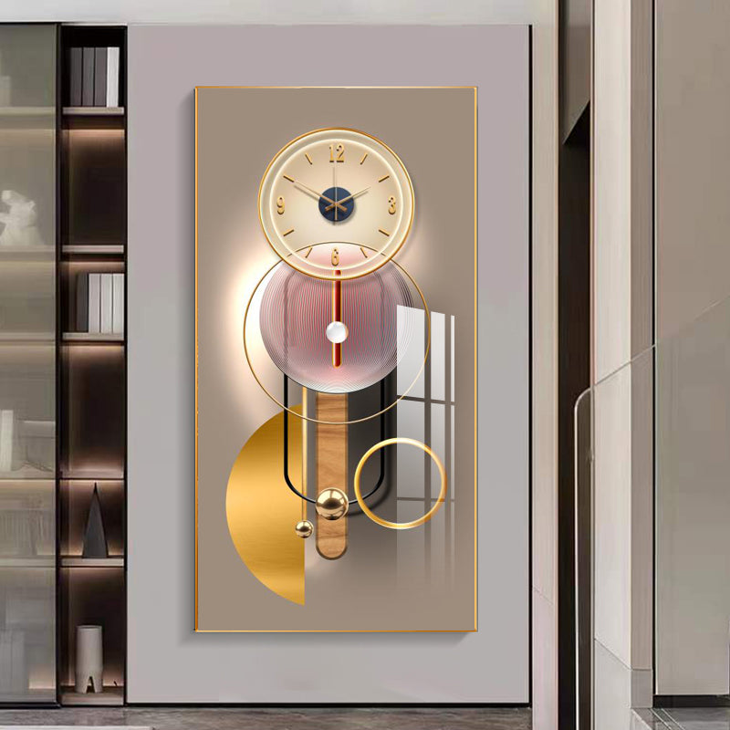 Exquisite Modern Abstract Geometric Images Crystal Porcelain Painting LED