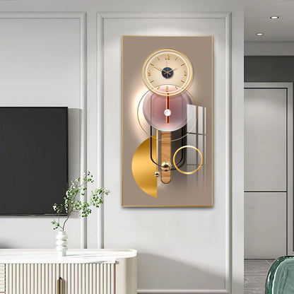 Exquisite Modern Abstract Geometric Images Crystal Porcelain Painting LED