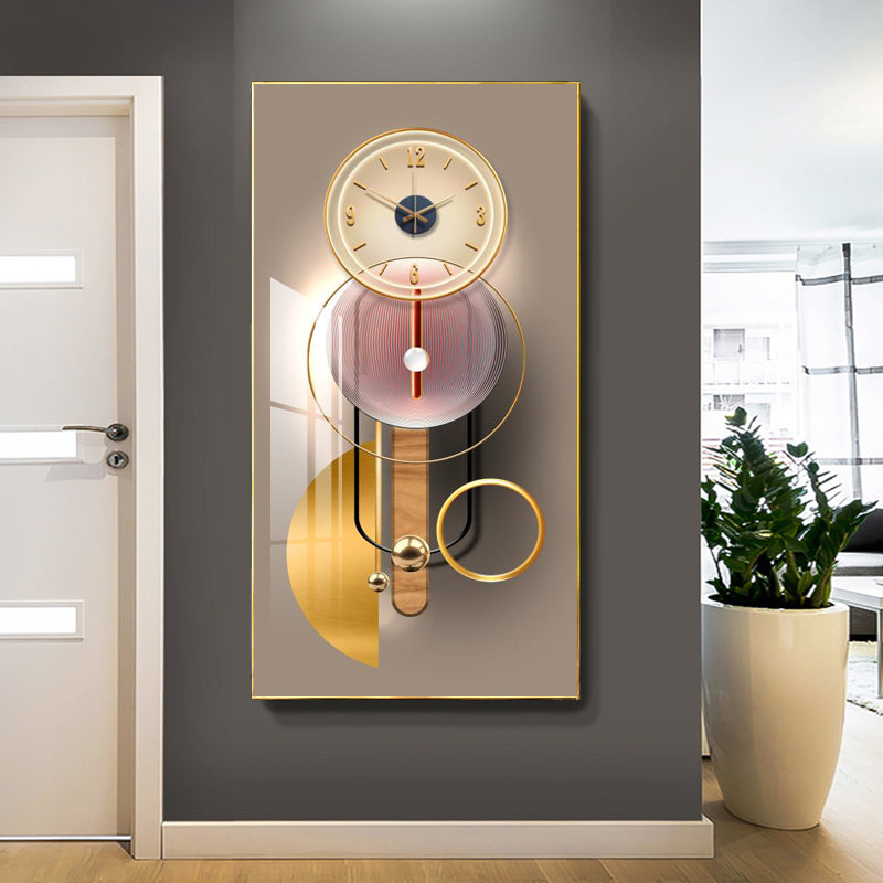 Exquisite Modern Abstract Geometric Images Crystal Porcelain Painting LED