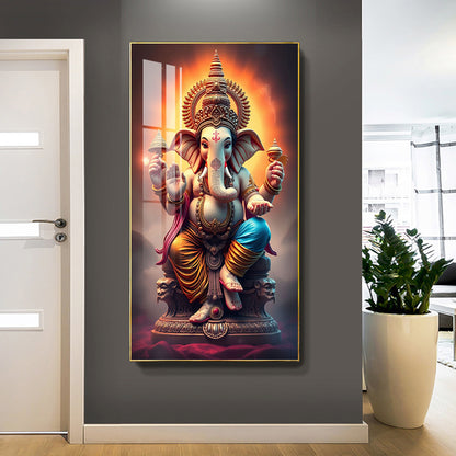 Modern animal home decoration wallart LED crystal porcelain painting