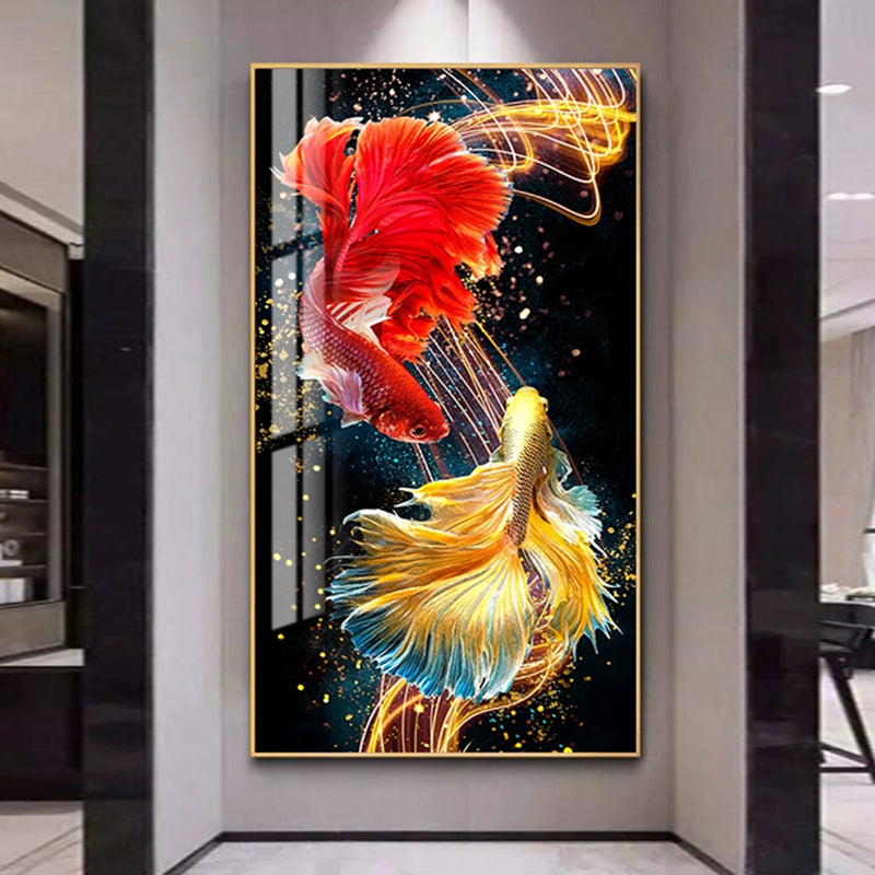 Advanced Elk Simplicity wall Crystal porcelain painting Decorative art LED