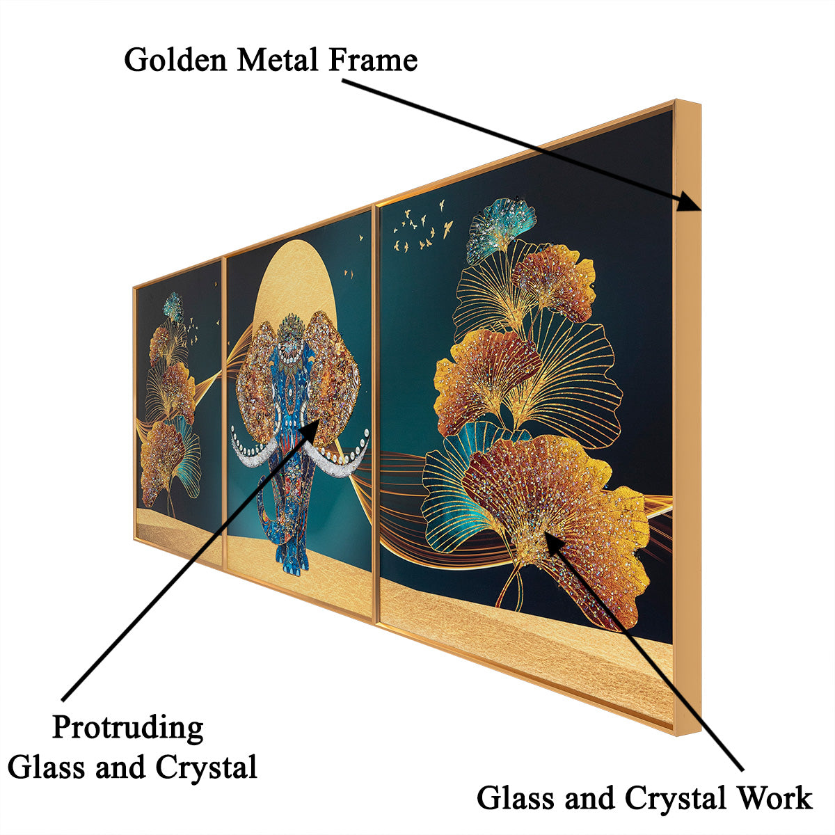 3in1 abstract graphics Crystal Porcelain decorative Wall Painting