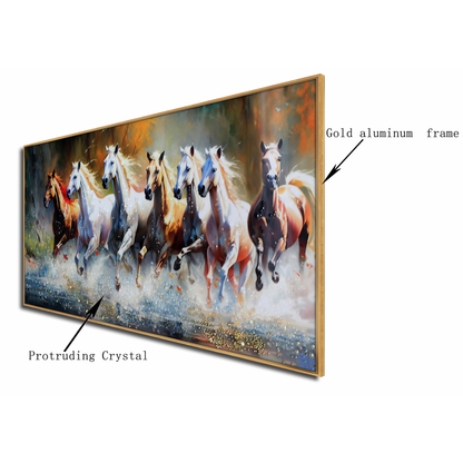 Crystal Porcelain Painting of a Steed Abstract decorative LED painting