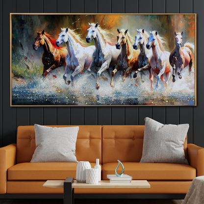 Crystal Porcelain Painting of a Steed Abstract decorative LED painting
