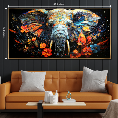 3D Colorful animal elephant Crystal Porcelain painting Decorative