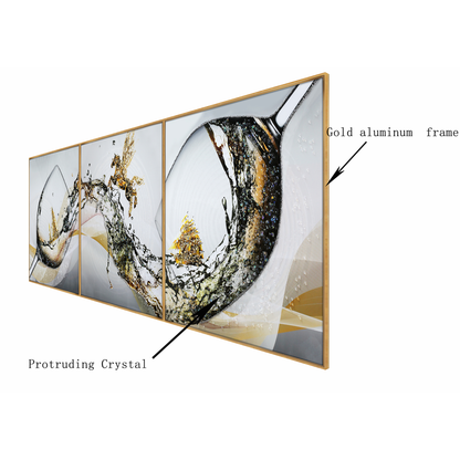 3 in1 Sports celebrities Crystal Porcelain wall painting Nordic