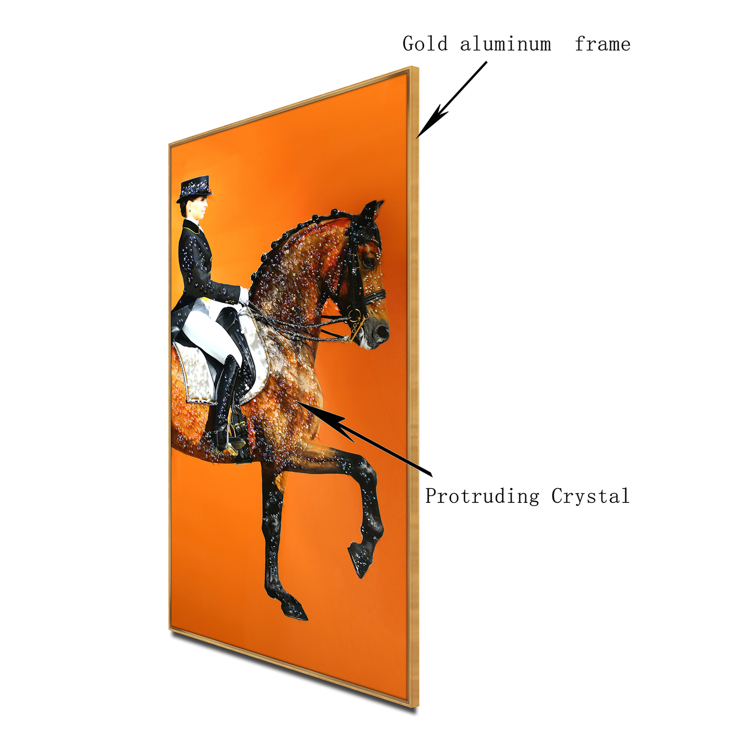 Nordic animal crystal porcelain painting LED wallart hanging picture