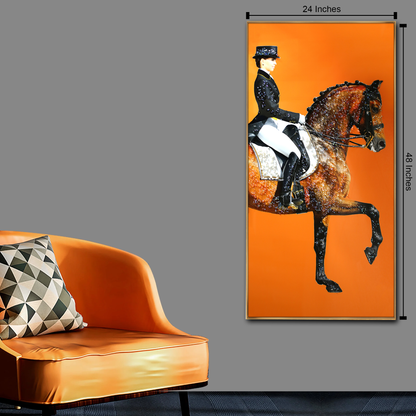 Nordic animal crystal porcelain painting LED wallart hanging picture