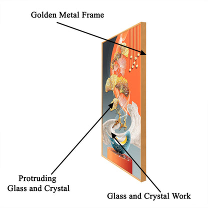 Banner landscape Crystal Porcelain wall decoration Painting LED