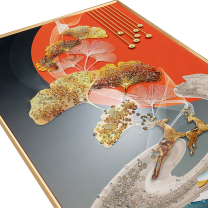 Banner landscape Crystal Porcelain wall decoration Painting LED