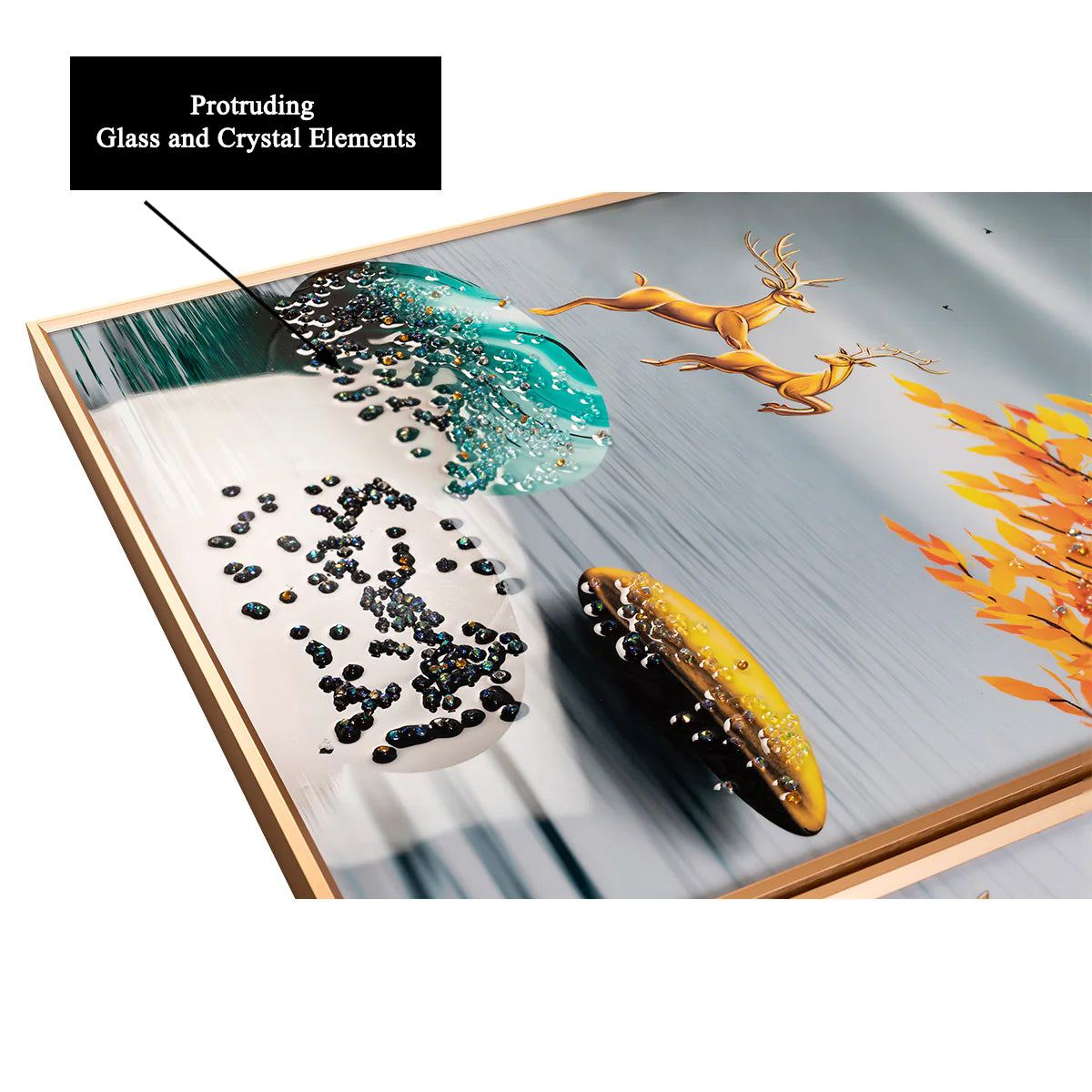 3in1  Natural Landscape Crystal Porcelain Wall Painting