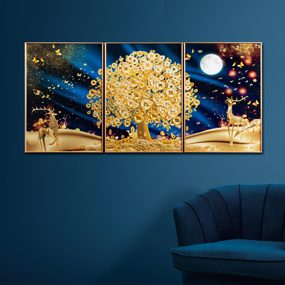 3 in 1 Modern 3d Special flower crystal porcelain painting