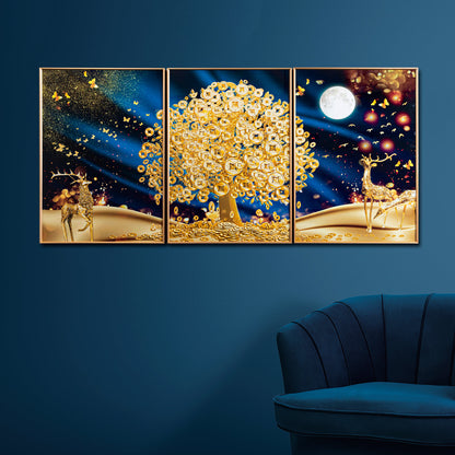 3 in 1 Modern 3d Special flower crystal porcelain painting