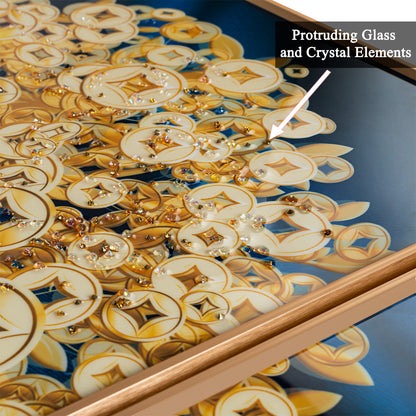 3 in 1 Modern 3d Special flower crystal porcelain painting