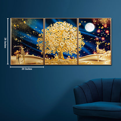 3 in 1 Modern 3d Special flower crystal porcelain painting