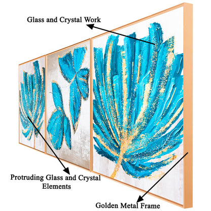 3in1 Abstract natural landscape Crystal Porcelain decorative Wall Painting