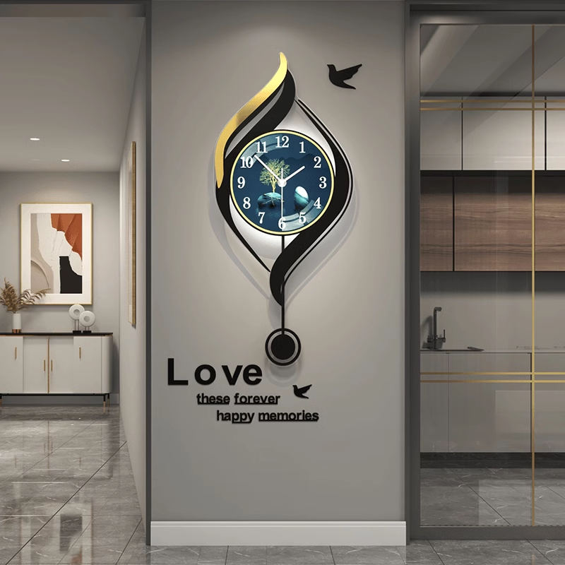 Fashion Styling clock decoration painting wall art