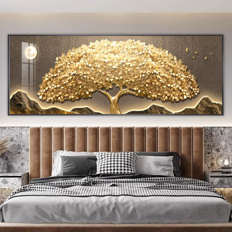 Light luxury lucky golden tree decorative painting