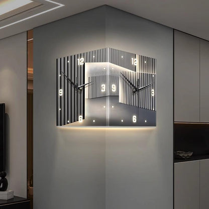 New fashion stripe Corner clock Series2c decoration wall  lamp LED