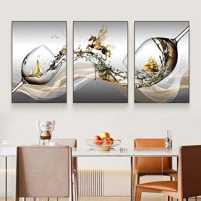 3 in1 Sports celebrities Crystal Porcelain wall painting Nordic