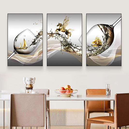 3 in1 Sports celebrities Crystal Porcelain wall painting Nordic