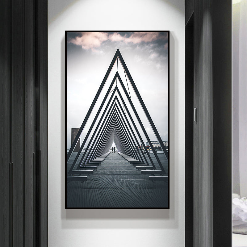 Golden Sailboat living room Crystal Porcelain wall Decorative Painting