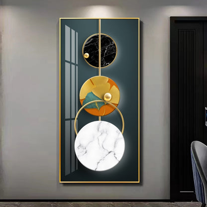 Modern geometric shapes Crystal porcelain painting decoration wall Painting Decorative art