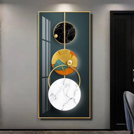 Modern geometric shapes Crystal porcelain painting decoration wall Painting Decorative art