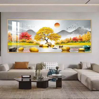 Banner Animal landscap decorative painting Crystal porcelain painting