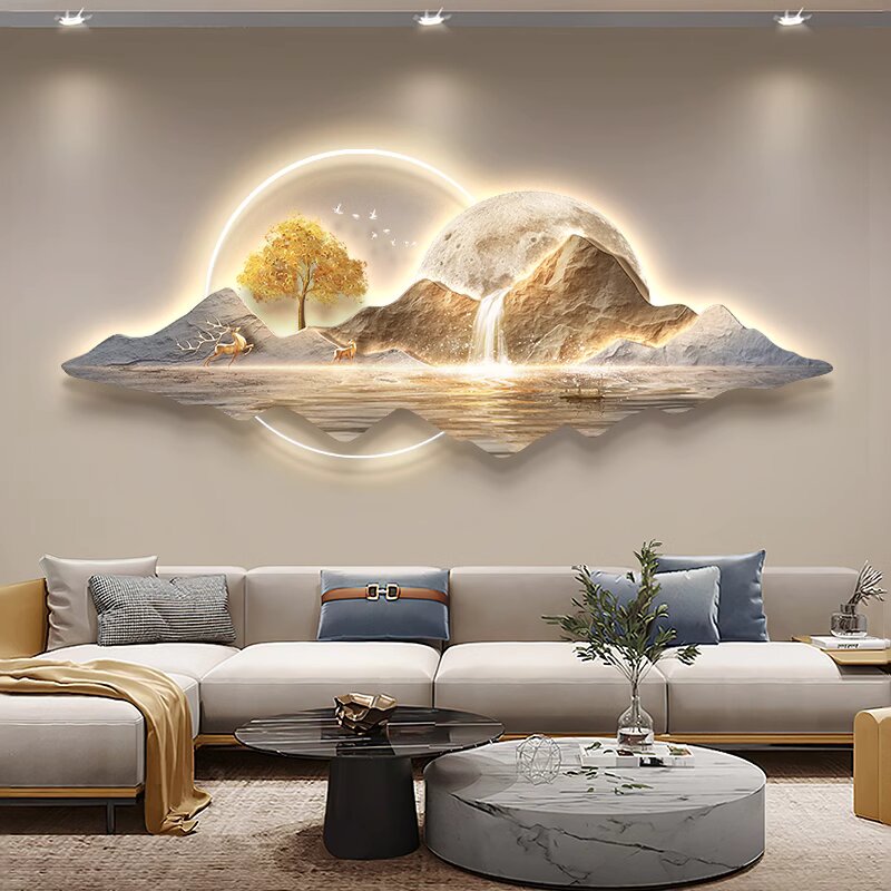 Light luxury metal creative design decoration wallart painting